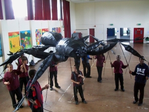 Giant spider puppet